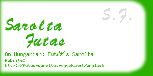 sarolta futas business card